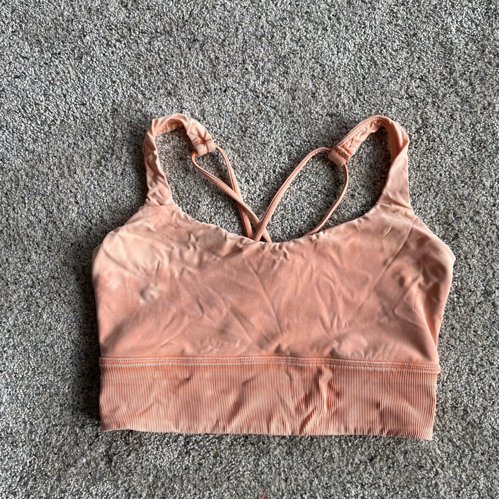 Lululemon sports bra coral orange
